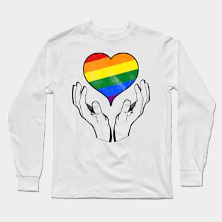 Lgbtq Heart Long Sleeve T-Shirt